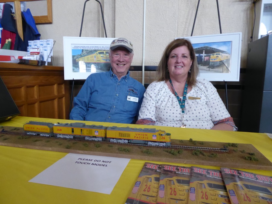 Museum business manager Tracy Ehrig helped at the display table as well as Hostler member Ken Meiser (no photo).